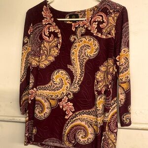 3/$15. JM Collection long sleeve top size PM